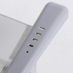 AKTIVE - Chaise Pliante Haute Avec Dossier Haut Réglable 5 Positions, Gris -Camping Série Magasin aktive chaise pliante haute avec dossier haut reglable 5 positions gris 5