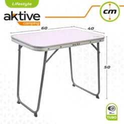 AKTIVE - Table Pliante Avec Poignée De Transport. Table De Camping 60x40x50 Cm -Camping Série Magasin aktive table pliante avec poignee de transport table de camping 60x40x50 cm 3