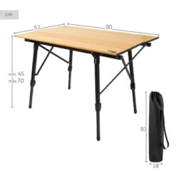 AKTIVE - Table Pliante Glampling Hauteur Réglable. Table De Camping, 90 X 57 Cm -Camping Série Magasin aktive table pliante glampling hauteur reglable table de camping 90 x 57 cm 3