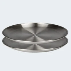 Assiette Plate De Camping | Diamètre Env. 23 Cm | Acier Inox | 2 Assiettes -Camping Série Magasin assiette plate de camping diametre env 23 cm acier inox 2 assiettes 5