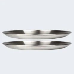 Assiette Plate De Camping | Diamètre Env. 23 Cm | Acier Inox | 2 Assiettes -Camping Série Magasin assiette plate de camping diametre env 23 cm acier inox 2 assiettes 6