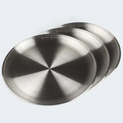 Assiette Plate De Camping | Diamètre Env. 23 Cm | Acier Inox | 3 Assiettes -Camping Série Magasin assiette plate de camping diametre env 23 cm acier inox 3 assiettes 3