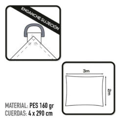 Auvent Rectangulaire En Polyester Aktive Garden Coloris Blanc -Camping Série Magasin auvent rectangulaire en polyester aktive garden coloris blanc 2