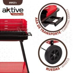 Barbecue Portable Au Charbon De Bois Pour 4 Niveaux Aktive -Camping Série Magasin barbecue portable au charbon de bois pour 4 niveaux aktive 2