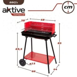 Barbecue Portable Au Charbon De Bois Pour 4 Niveaux Aktive -Camping Série Magasin barbecue portable au charbon de bois pour 4 niveaux aktive 5