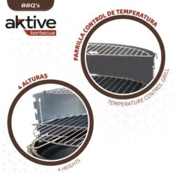 Barbecue Portable Rond 4 Hauteurs Aktive -Camping Série Magasin barbecue portable rond 4 hauteurs aktive 2