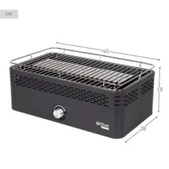 Barbecue Rectangulaire Noir De Table Sans Fumée 45x28x19 Cm Aktive -Camping Série Magasin barbecue rectangulaire noir de table sans fumee 45x28x19 cm aktive 3