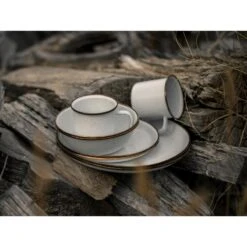 Barebones Assiettes Et Plateaux En émail - 2 Pièces - Coquille D'Oeuf -Camping Série Magasin barebones assiettes et plateaux en email 2 pieces coquille doeuf 2