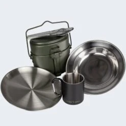 Batterie De Cuisine De Camping, Assiette Plate & Creuse, Couverts Et Tasse Set -Camping Série Magasin batterie de cuisine de camping assiette plate and creuse couverts et tasse set 1