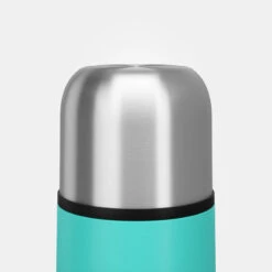 Quechua Bouteille Isotherme Inox 0,4L Avec Gobelet Pour La Randonnée - Turquoise -Camping Série Magasin bouteille isotherme inox 04l avec gobelet pour la randonnee turquoise 3