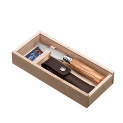 Coffret Couteau Opinel Randonnée Numéro 8 En Bois D'olivier, Avec Son étui Cuir -Camping Série Magasin coffret couteau opinel randonnee numero 8 en bois dolivier avec son etui cuir 2