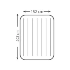 Intex Downy Queen Airbed - Lit Gonflable - 203x152x25cm - Avec Accessoires -Camping Série Magasin downy queen airbed lit gonflable 203x152x25cm avec accessoires 3