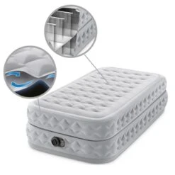 Intex Matelas Gonflable - 1-Person - 99 X 191 X 51 Cm - Gris -Camping Série Magasin intex matelas gonflable 1 person 99 x 191 x 51 cm gris 4