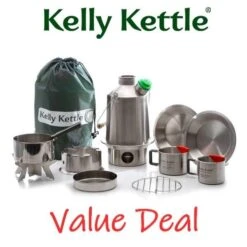 Kelly Kettle Kit Ultime 'Scout' - Acier Inoxydable NOUVEAU -Camping Série Magasin kelly kettle kit ultime scout acier inoxydable nouveau 2