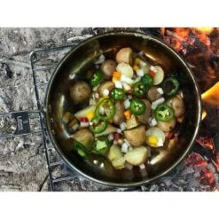 Pathfinder Poêle à Frire Pliable En Acier Inoxydable Avec Couvercle -Camping Série Magasin pathfinder poele a frire pliable en acier inoxydable avec couvercle 2