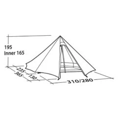Robens Cône Vert PRS - Tipi Tent Pour Quatre Personnes -Camping Série Magasin robens cone vert prs tipi tent pour quatre personnes 2