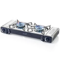 Set Réchaud à Gaz 2 Feux - Skandika Brann - Camping - Allumage Piezo - Mallette -Camping Série Magasin set rechaud a gaz 2 feux skandika brann camping allumage piezo mallette 2