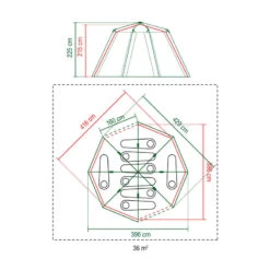 Tente Coleman Octagon 8 (Verte) -Camping Série Magasin tente coleman octagon 8 verte 5