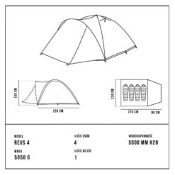 Tente De Camping - Alpinus REUS 4 - 4 Places -Camping Série Magasin tente de camping alpinus reus 4 4 places 2