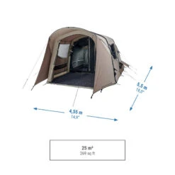 Quechua Tente Gonflable De Camping - AirSeconds 4.2 Polycoton - 4 Personnes - 2 Chambres -Camping Série Magasin tente gonflable de camping airseconds 42 polycoton 4 personnes 2 chambres 2