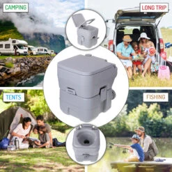 Toilette Portable 20L Pour Camping-Car, WC Avec Chasse D'Eau 13L Camry 9 Toilette Portable 20L Pour Camping-Car, WC Avec Chasse D'Eau 13L Camry -Camping Série Magasin toilette portable 20l pour camping car wc avec chasse deau 13l camry 2